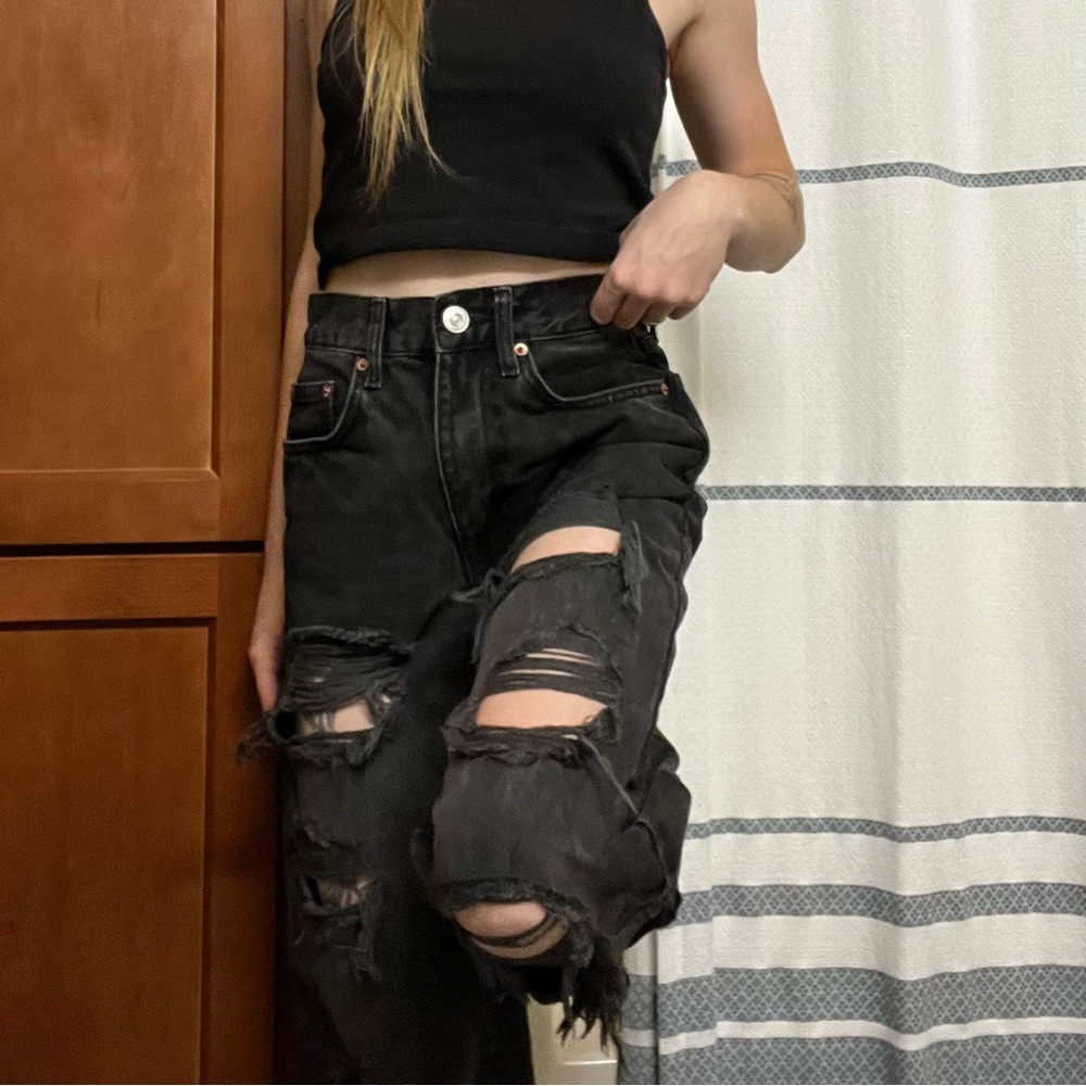 BDG Distressed Baggy High Waisted Jeans